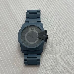Diesel Men's Blue Gray Ceramic Watch DZ1517 Needs Battery